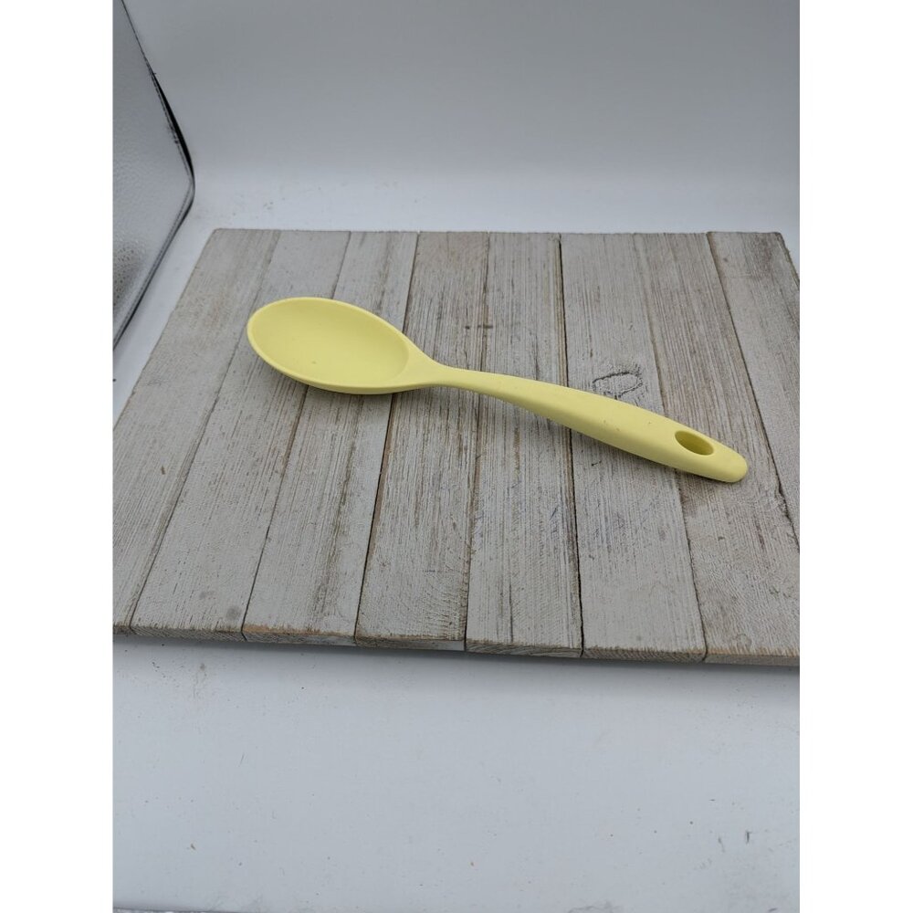 Unbranded Yellow Silicone Solid Spoon 11"